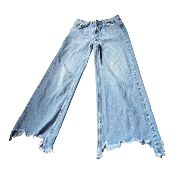 FREE PEOPLE 'Straight Up Baggy' Jeans in Light Blue - Size 27 - Picture 12 of 17